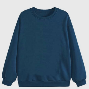 Sudadera de Cuello Redondo para Hombre de Alta Calidad, con Forro de Invierno, Bordado Sólido, Técnicas de Bordado, Mangas Largas, Algodón - Product Image 1