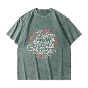 Camiseta Casual de Manga Corta con Cuello Redondo para Hombre, Color Negro, Estampado de Letras en la Parte Delantera, Corte Regular, 100% Algodón Jersey, 320g, DAIZEN - Product Image 4