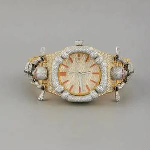 Montre en Moissanite Diamantée Effet Givré, Style Luxe Éclatant, avec Bracelet Ajustable pour Usage Quotidien, Événements et Tenues Élégantes - Product Image 3