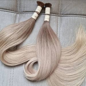 100% Raw Cambodian Hair Bulk Unprocessed No <b>Tangling</b> Cuticle Aligned Remy Human Hair Extension Double Drawn Bulk Hair - Product Image 6