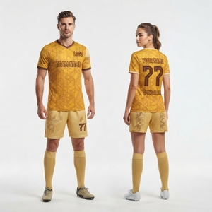 Maillot de football personnalisé à manches courtes 100% polyester, séchage rapide, unisexe adulte, jersey sublimé pour hommes - Product Image 2