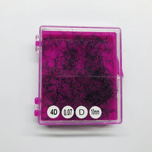 ขนตาปลอมแบบแฮนด์เมดจากเกาหลี เส้นใยสังเคราะห์ 2D 3D 4D 5D ติดด้วยความร้อน แบบรัสเซียนวอลุ่ม ปลายแหลม ฐานบาง 0.07 มม. โค้งงอนแบบ D/C สำหรับ 6 คู่ - Product Image 1