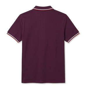 เสื้อโปโลพิมพ์ลายสีพื้นขายส่ง เสื้อโปโลชาย คอปกแถบสีตัดกัน สไตล์สปอร์ต ลำลอง เสื้อยืดผ้าฝ้าย 100% เสื้อโปโลผ้าปิเก้ - Product Image 6