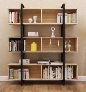 Modern Wooden <b>Bookcase</b> Modular Design Freestanding Home Office Furniture Living Room Storage Unit - Product Image 3