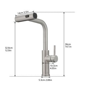 Rubinetto da Cucina Monocomando in Nichel Spazzolato con Doccetta Estraibile - Rubinetti da Cucina Premium - Product Image 3