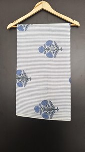 Tela de Algodón 100% Tejida a Mano con Estampado Artesanal, Textil Indio Ecológico, Transpirable, Ligero, Suave y Cómodo para el Hogar - Product Image 3