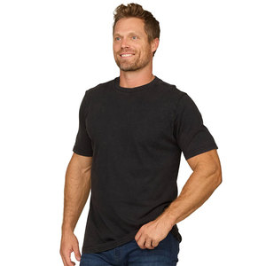 Camiseta Negra de Algodón de Corte Regular con Cuello Redondo, Camisetas Lisas de Algodón Jersey para Hombre, Camiseta de Manga Corta, Talla Grande - Product Image 3