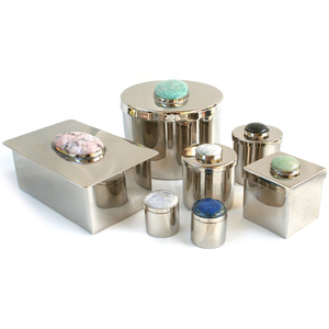 Unique Design Metal Gold Color <b>Container</b> for <b>Kitchen</b> and Dry Fruit <b>Storage</b> Jars and Canister with Resin Gemstones - Product Image 2