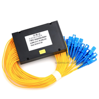 Damu 1x16 SC UPC Boîtier ABS PLC Répartiteur Optique Monomode en Cassette pour Réseau FTTH GPON 1310/1550nm