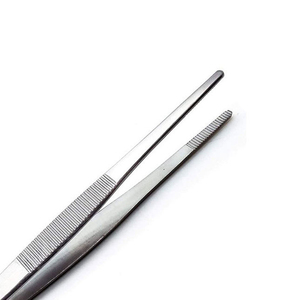 Pinzas Dentales de Acero Inoxidable de Alta Calidad para Aplicación de Algodón, Punta Recta Dentada, Reutilizables, Manuales - Product Image 4