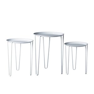 Custom Minimalist Iron Nesting Tables Set with Smooth Powder Coated Finish for Contemporary Interior Styling - Product Image 6