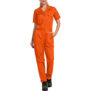 Conjunto de Ropa de Trabajo Unisex, Camisa de Manga Corta y Pantalones de Color Sólido, Viscosa/Poliéster, Secado Rápido, Ecológico, Tallas Grandes, Transpirable, Informal - Product Image 1