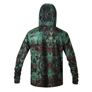 Fabricant de chemises de pêche à capuche OEM avec logo personnalisé, 100% microfleece polyvalent, imperméable, respirant, UPF 50 - Product Image 2