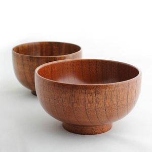 Tazón clásico de madera marrón para servir, grande, profundo, de madera maciza, para buffet, catering, eventos y comidas en casa. - Product Image 4