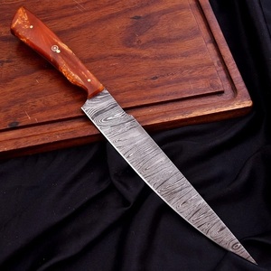 Couteau à fileter de luxe en acier Damas à lame fixe, fait main, pour la pêche, le désossage, utilitaire, ODM OEM, couteaux de camping TRAJ ENTERPRISES Résine - Product Image 5