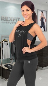 เสื้อกล้ามออกกำลังกายผู้หญิง REXFITSPORTS 2026 แบบสั่งทำพิเศษ ทรงหลวม ระบายอากาศได้ดี เหมาะสำหรับฟิตเนส โยคะ และกีฬา - Product Image 2