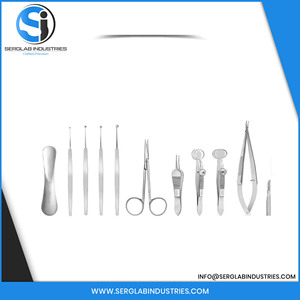 Kit ophtalmique pour chirurgie du chalazion, vitrectomie, blepharoplastie, ensemble microchirurgical manuel en acier inoxydable, certifié CE ISO SURGICAL - Product Image 6