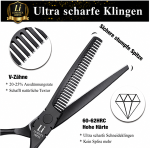 NYBL-55 5.5inch Straight <b>Left</b>-<b>handed</b> <b>Scissors</b> JAPAN 440C Sharp 58-59HRC Hardness Stainless Steel Handle Barber Shears Hair 28 - Product Image 2