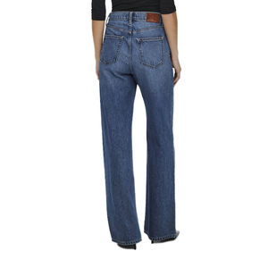 Jean évasé en denim pour femme 100 % coton ultra-doux et respirant, broderie, tissu de qualité supérieure, séchage rapide, taille haute, style années 90 - Product Image 2