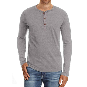 T-shirt décontracté à manches longues pour homme, de haute qualité, style streetwear, surdimensionné, respirant, 100% coton - Product Image 1