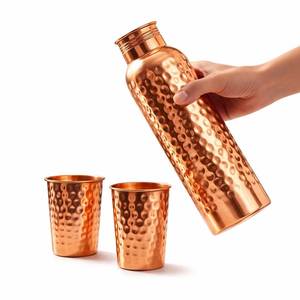 Bouteille d'eau en cuivre, gourde de voyage, bouteille portable pour les voyages, le bureau, la salle de sport et un mode de vie sain - Product Image 1