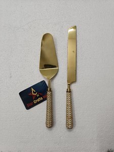 Marble Handle New Design Stainless Steel Gold <b>Mirror</b> Polished Butter Knife Slicer Wedding Knife Cheese Slicer Home Kitchen Use - Product Image 4