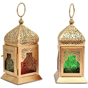 Trendy Iron <b>Lantern</b> With Geometric Cutouts Durable Home Decoration Candle Holder Handmade Candle <b>Lanterns</b> On Sale - Product Image 4