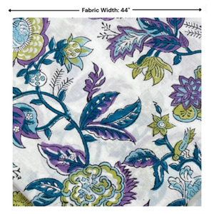 Textil Indio Artesanal de Jaipur con Estampado Floral en Algodón Puro, Ecológico, Lavable, Lujoso, Duradero y Suave para Comedor - Product Image 4