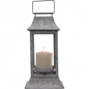 <b>Vintage</b> Galvanized Metal <b>Lantern</b> Farmhouse Candle Holder Hanging Iron <b>Lantern</b> for Outdoor Garden Wedding Decor - Product Image 1