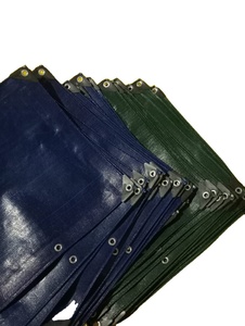 Bâche imperméable bleue de poids moyen pour usage extérieur, couleur unie, tissu non tissé - Product Image 6