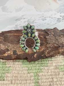Naja Style Kingman Turquoise <b>Ring</b> in Sterling Silver <b>Adjustable</b> Handmade Southwest Jewelry for Women - Product Image 1