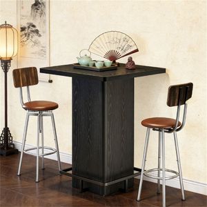 Compact Design Square Bar Table Small Dining Table with Elegant Bar Design - Product Image 2