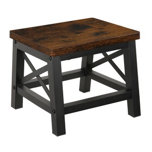 Handcrafted Traditional Decorative Rectangle Jatoba <b>Wood</b> <b>Step</b> <b>Stool</b> with Curved Legs | Durable Wholesale From India - Product Image 2