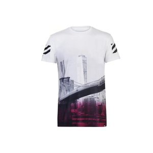 เสื้อยืดผู้ชายคุณภาพสูงปี 2026 ผ้าฝ้าย 100% พิมพ์ลายกราฟิก สไตล์โอเวอร์ไซส์ สตรีทแวร์ สีขาว พิมพ์ลายแบบซับลิเมชั่น - Product Image 1