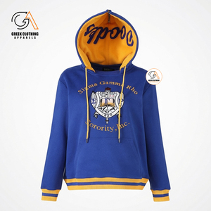 เสื้อผ้ากรีก ซิกมาแกมมาโร ฮู้ดดี้ผ้าเดนิมปักลาย 100% ผ้าฝ้าย เป็นมิตรกับสิ่งแวดล้อม ป้องกันรอยยับ ระบายอากาศได้ดี สำหรับฤดูใบไม้ร่วงและฤดูหนาว - Product Image 5