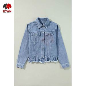 Ryan Pro Gear <b>Customized</b> <b>Denim</b> <b>Jacket</b> For Women Breathable and Comfortable Fabric with <b>Customized</b> Logo OEM Design - Product Image 5
