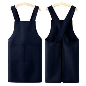 Professional Server Apron <b>Kitchen</b> Custom Logo Wholesale Canvas Cotton Blend Durable Service Work Apron Supplier - Product Image 2