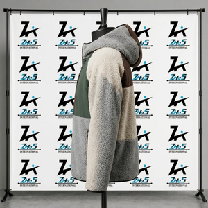 Men's Hooded <b>Fleece</b> Sherpa <b>Jacket</b> Color Blocking Sherpa <b>Lining</b> Zipper Closure Windproof Winter Casual Coat Sherpa <b>Jacket</b> - Product Image 3