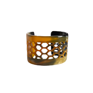 Bracelet manchette en corne de buffle artisanal naturel : Bracelet ouvert unisexe par decor world expo - Product Image 1