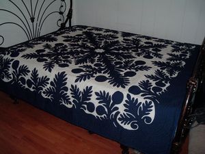 Colchas Hawaianas Bordadas a Mano con Patrones Verdes y Blancos Estilo Indio, 100% Algodón, Sábanas para Decoración de Cama - Product Image 4