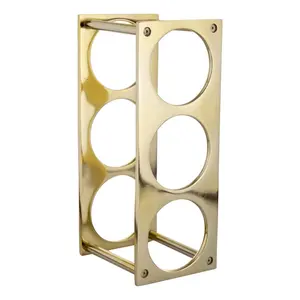 Support à bouteilles de vin en métal de style farmhouse décoratif haut de gamme, seau à glace en aluminium étanche avec pinces, capacité 5L, fabrication artisanale de luxe - Product Image 4