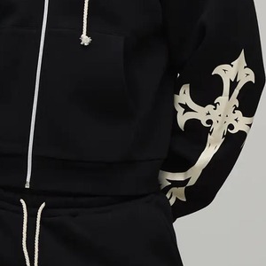 Conjunto Deportivo para Hombre, Sudadera con Capucha y Pantalones con Estampado Puff, Pantalones Deportivos Ajustados - Product Image 5