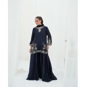 ชุดชาราร่าขายดี ผ้าเครปไหมธรรมชาติ งานปักมือประณีต ประดับเลื่อม แขนเสื้อแฟนซี พร้อมสายรัดแบบลาตักน์ - Product Image 5