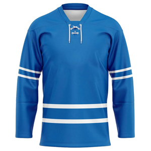 Maillots de hockey sur glace sublimés pas chers, personnalisables avec logo, uniformes à lacets, vêtements de sport, maillots de hockey - Product Image 6