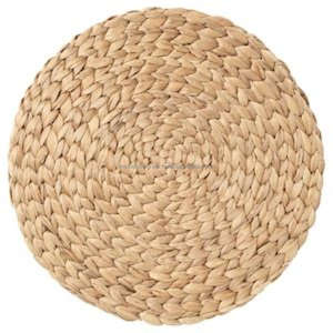 Vaisselle de Noël pour les vacances Plat et assiettes Respectueux de l'environnement Rond 13 "14" Assiette de présentation en rotin naturel Plat de service Dernier - Product Image 1