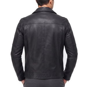 OEM ODM Custom High Quality Wholesale <b>Leather</b> <b>Jackets</b> Men's Customized Genuine Men <b>Leather</b> <b>Jacket</b> Chest Pocket <b>Leather</b> Coat Mens - Product Image 2
