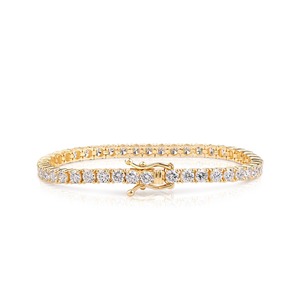 6.9CT Round Lab Grown Diamond Tennis <b>Bracelet</b> 9K Yellow Gold Wholesale Solid Gold Fine Jewelry Manufacturer - Product Image 3