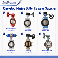 Vanne papillon marine JINKON VALVE à double excentrique à vis sans fin, disque en bronze Al, PN10 PN16, certifiée DNV CCS