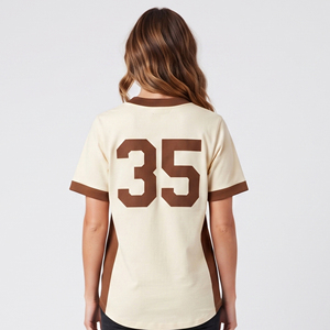 Camiseta de Béisbol Personalizada para Mujer, con Botones, Logotipo Personalizado, Sublimación Completa - Product Image 2