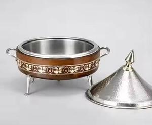 Olla térmica de madera con aislamiento para mantener la comida caliente, con perilla redonda - Product Image 3